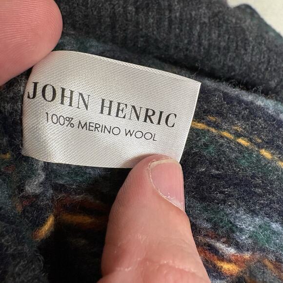 John Henric Sweden Fair Isle Tight Fitting Merino Wool Sweater Size XS - READ - Picture 9 of 9